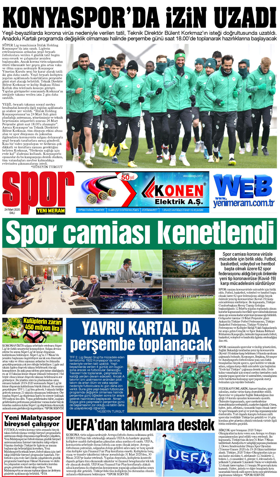 24 Mart 2020 Yeni Meram Gazetesi