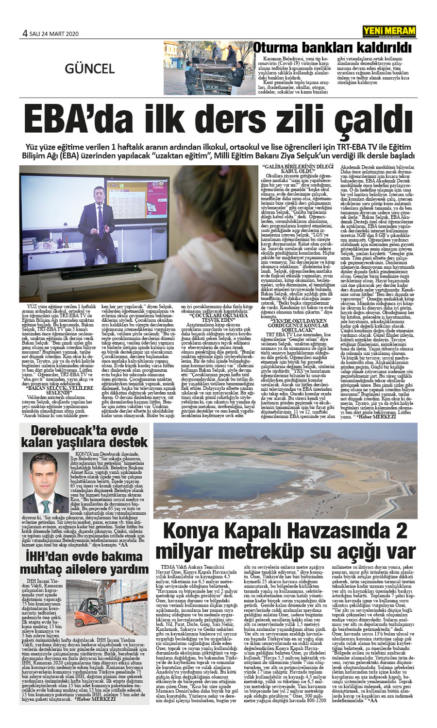 24 Mart 2020 Yeni Meram Gazetesi