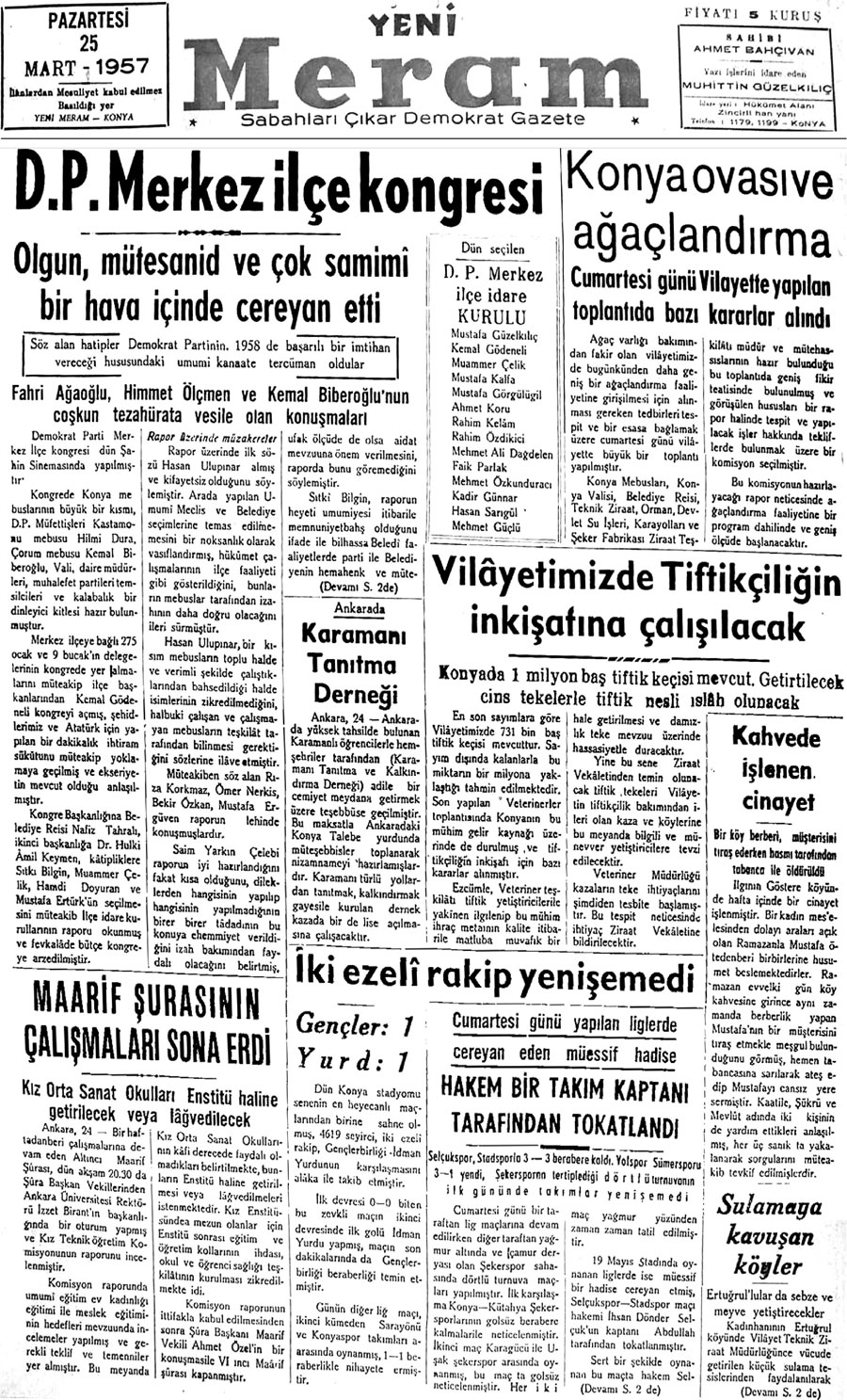 25 Mart 2020 Yeni Meram Gazetesi