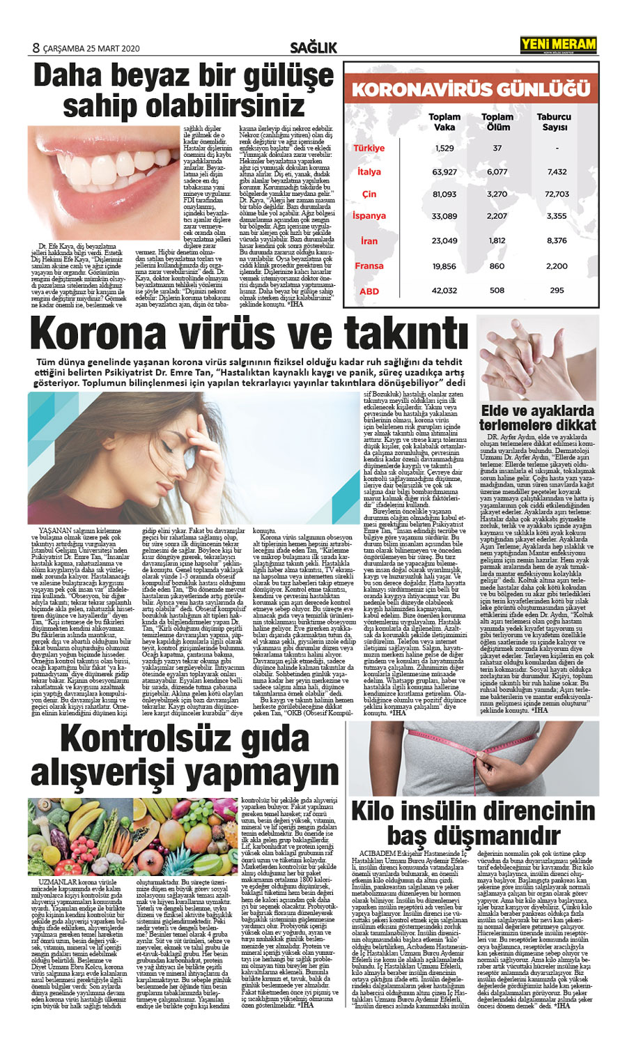 25 Mart 2020 Yeni Meram Gazetesi