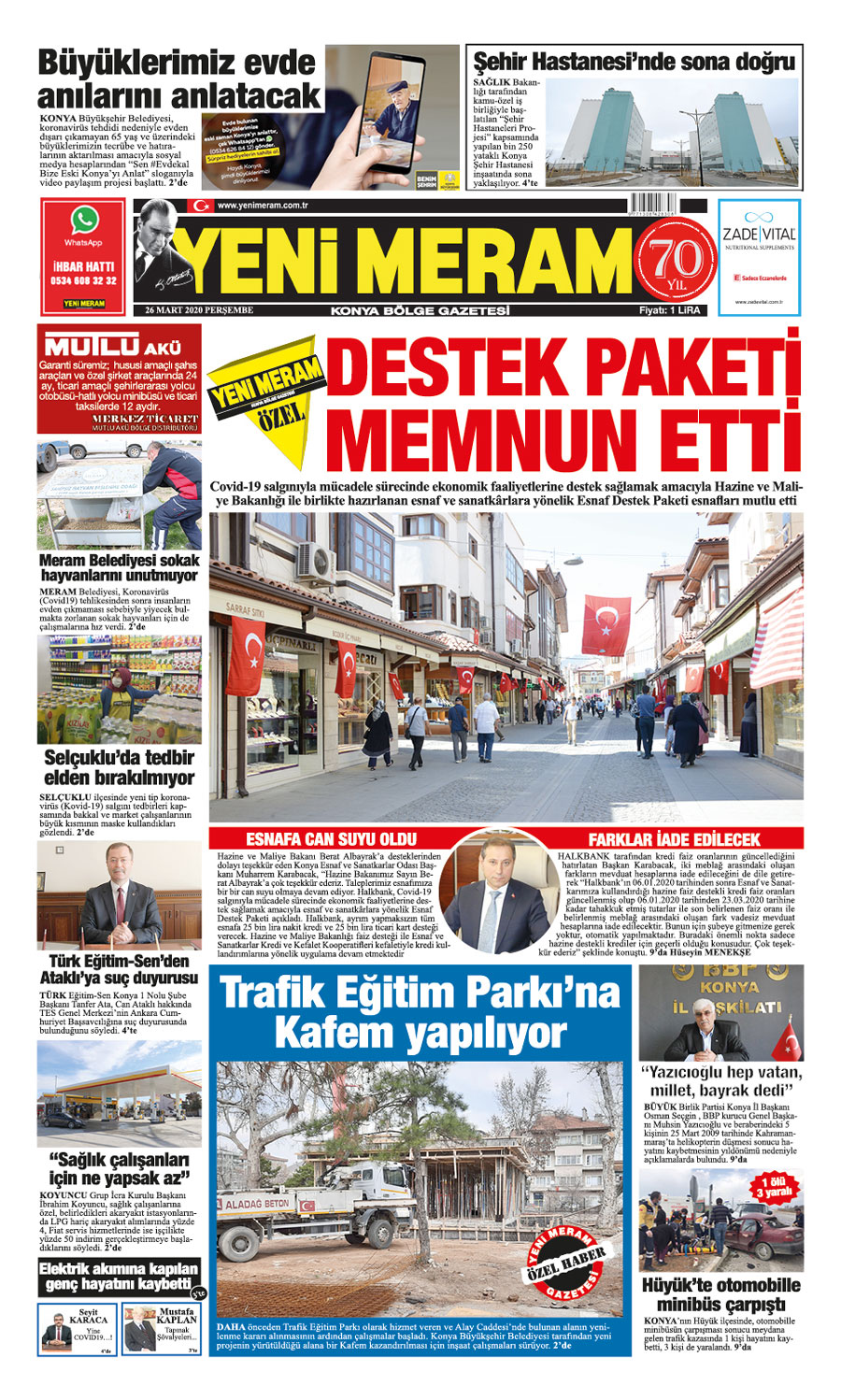 26 Mart 2020 Yeni Meram Gazetesi