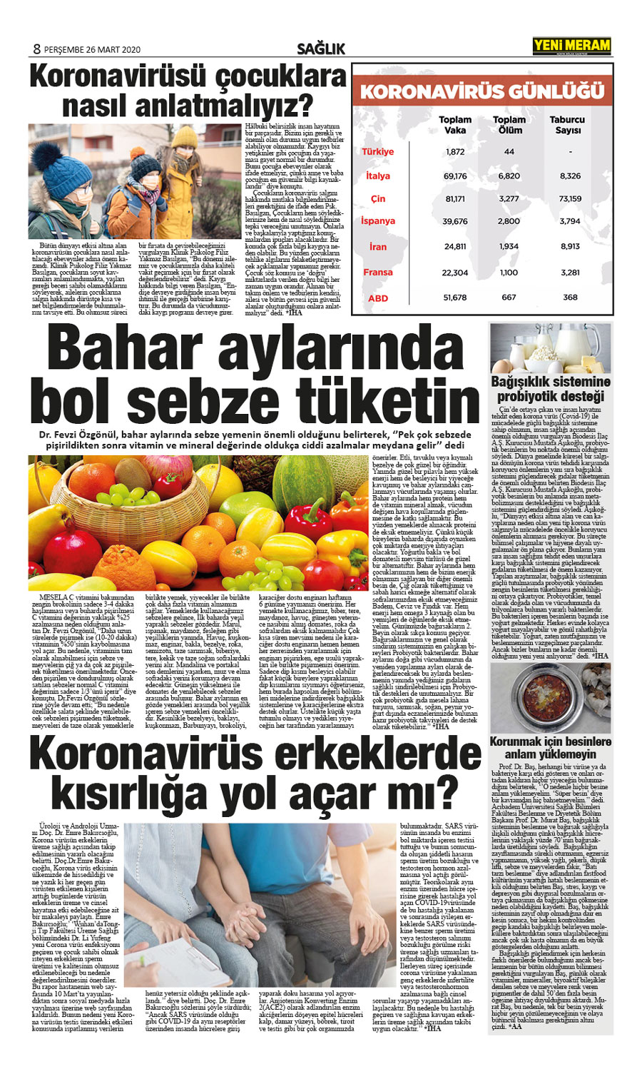 26 Mart 2020 Yeni Meram Gazetesi