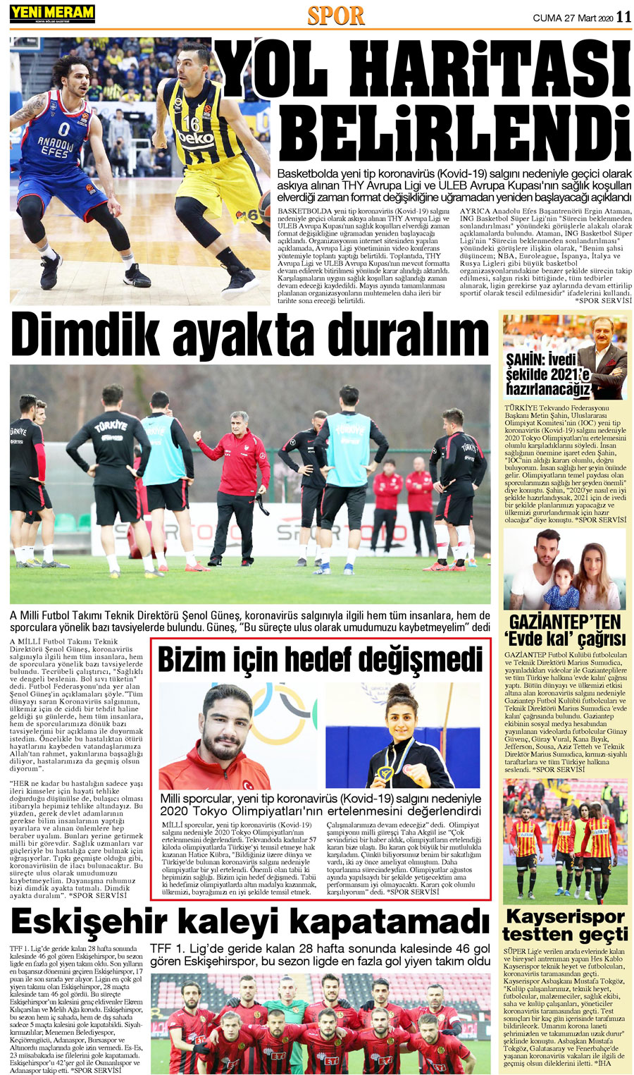 27 Mart 2020 Yeni Meram Gazetesi