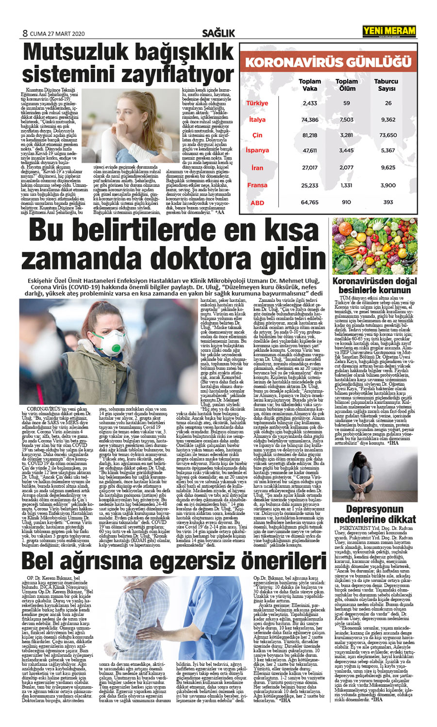 27 Mart 2020 Yeni Meram Gazetesi