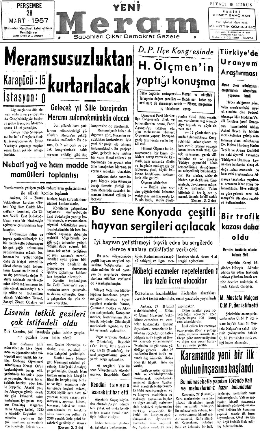 28 Mart 2020 Yeni Meram Gazetesi