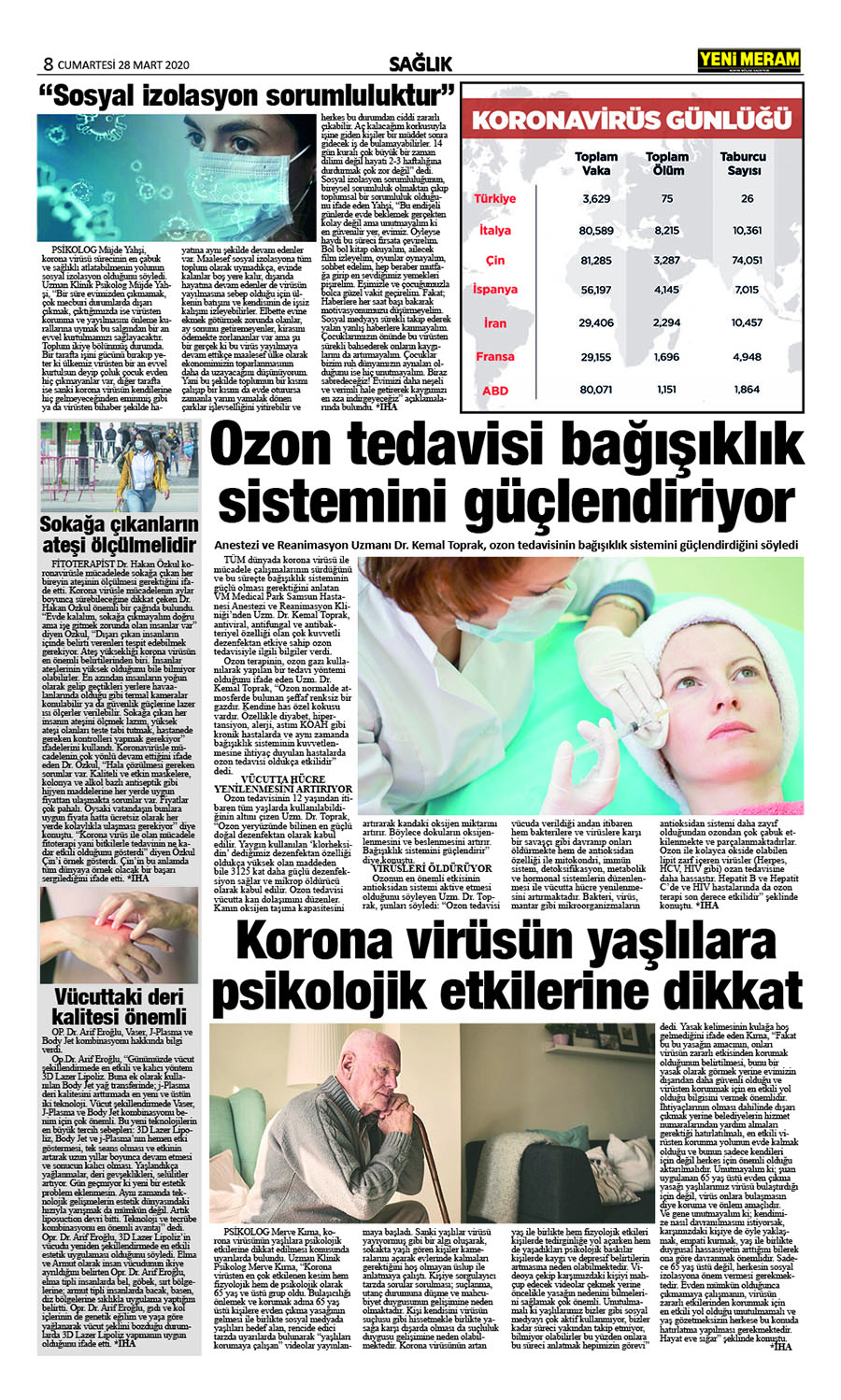 28 Mart 2020 Yeni Meram Gazetesi