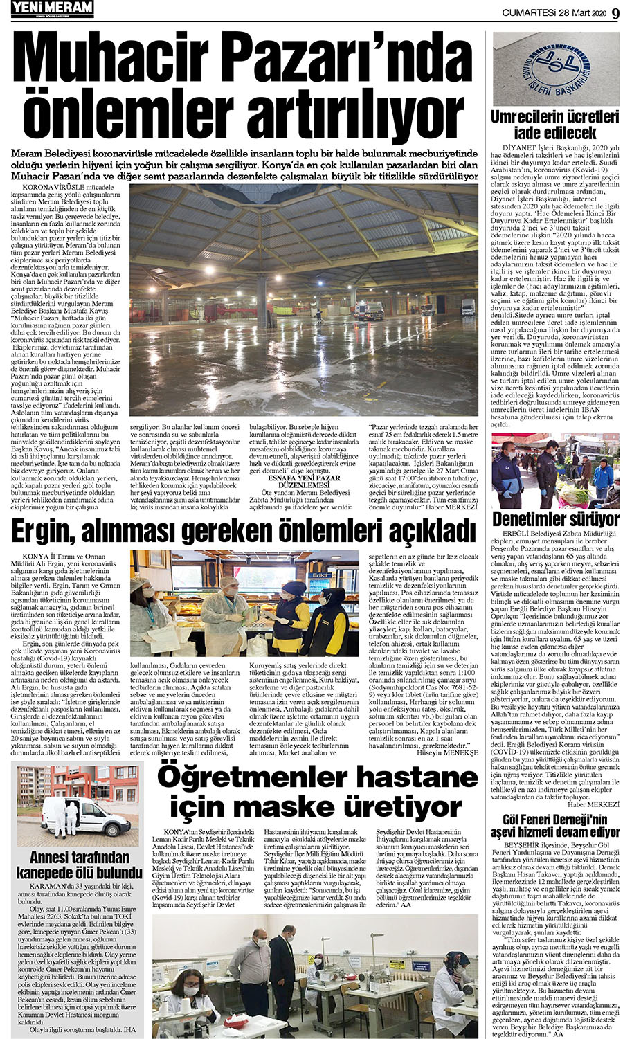 28 Mart 2020 Yeni Meram Gazetesi