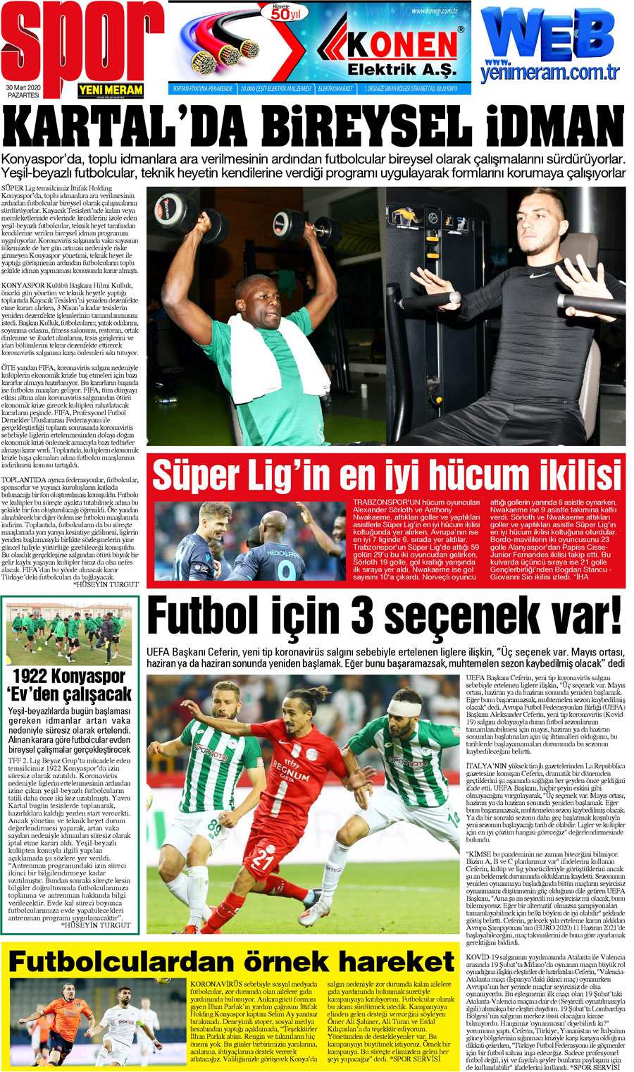 30 Mart 2020 Yeni Meram Gazetesi