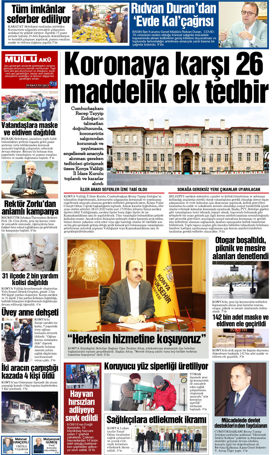 30 Mart 2020 Yeni Meram Gazetesi