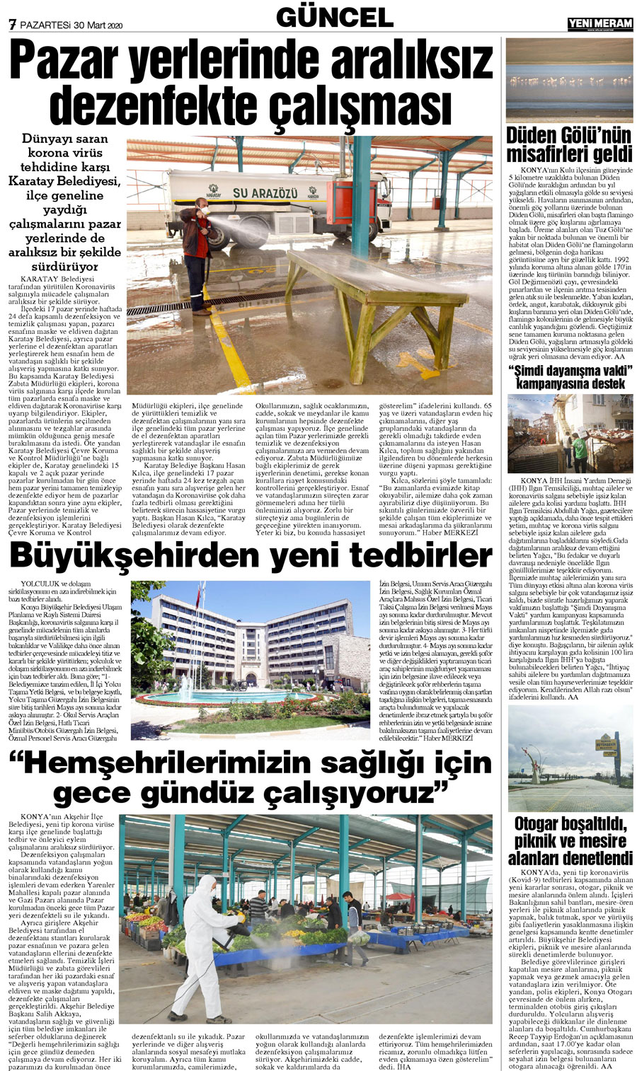 30 Mart 2020 Yeni Meram Gazetesi