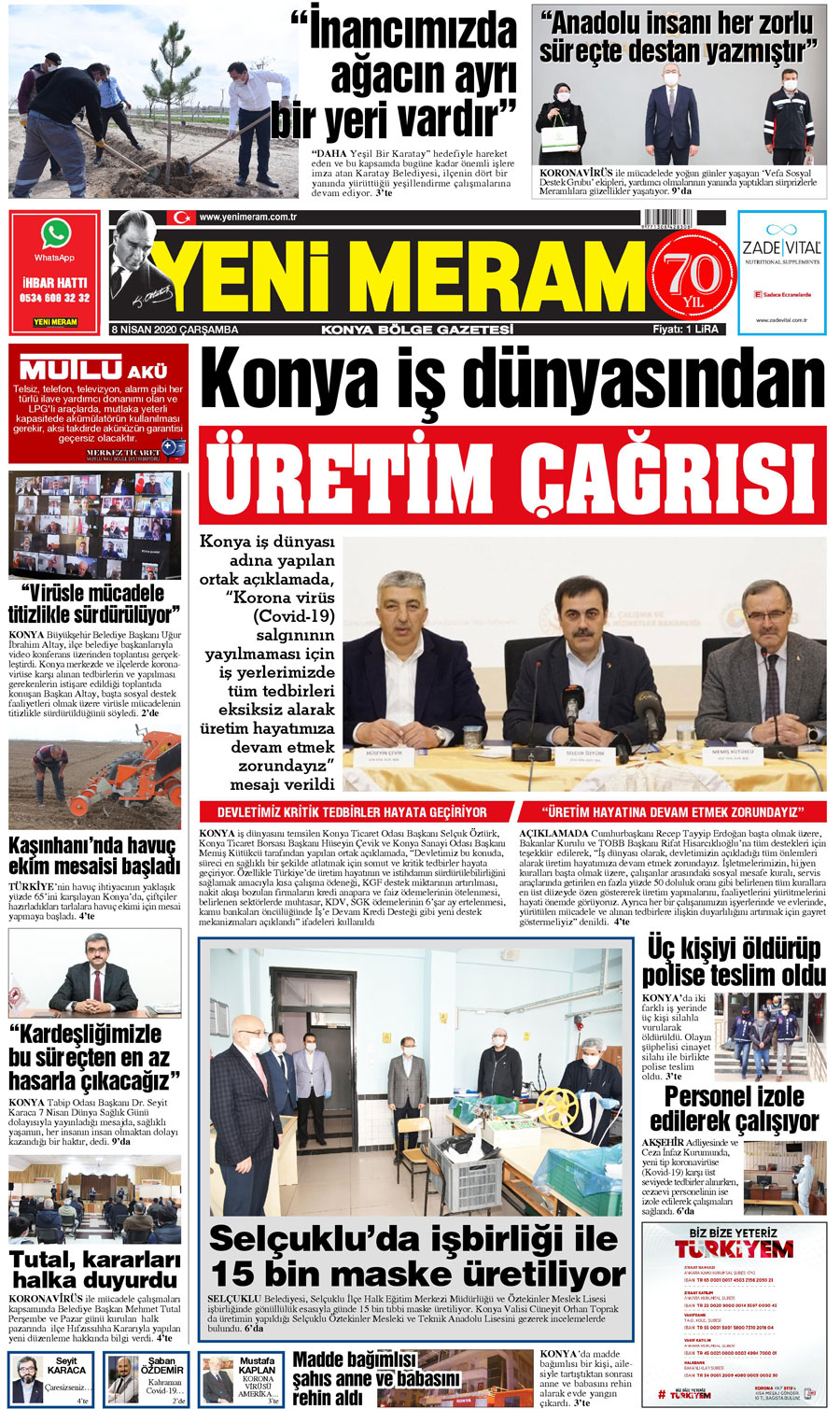 8 Nisan 2020 Yeni Meram Gazetesi