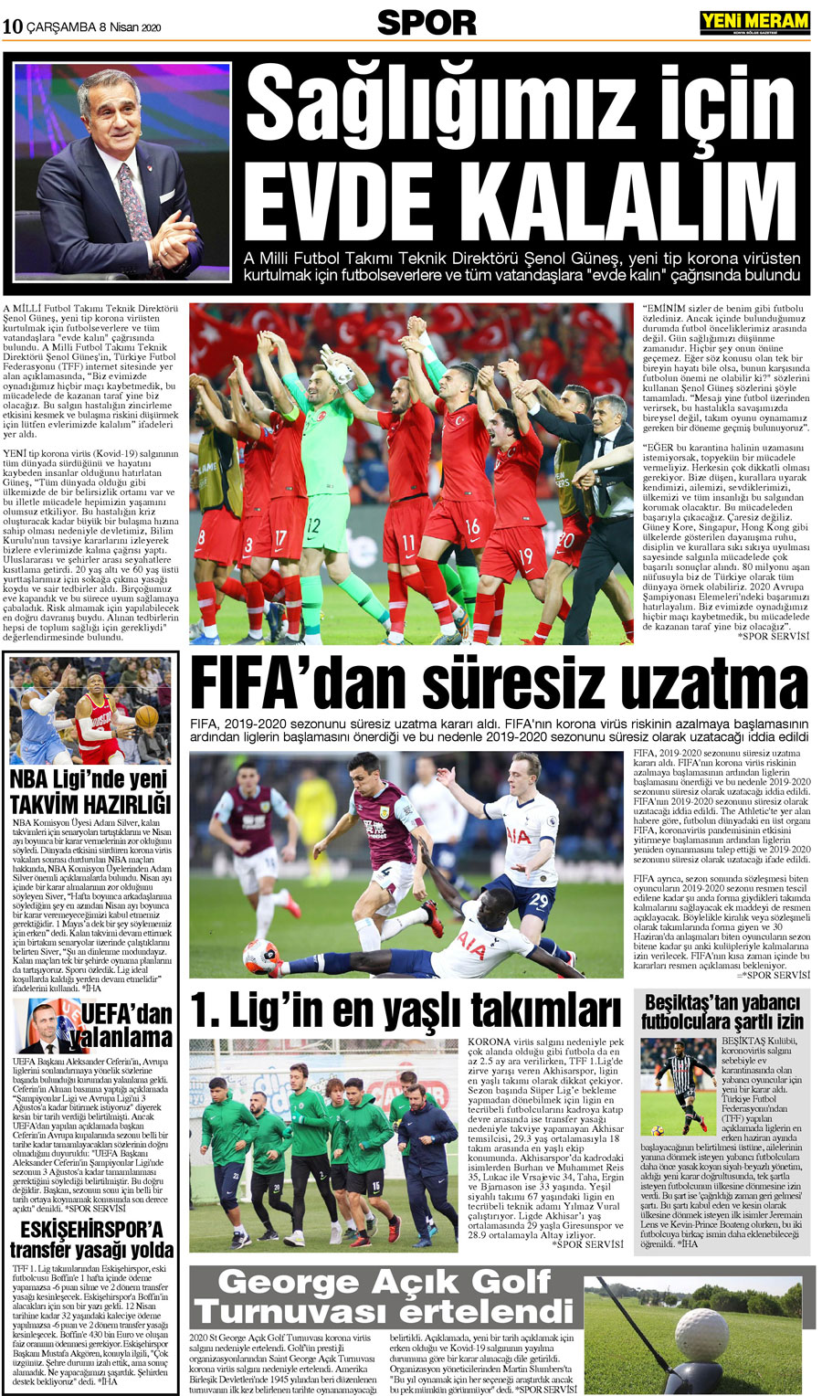 8 Nisan 2020 Yeni Meram Gazetesi