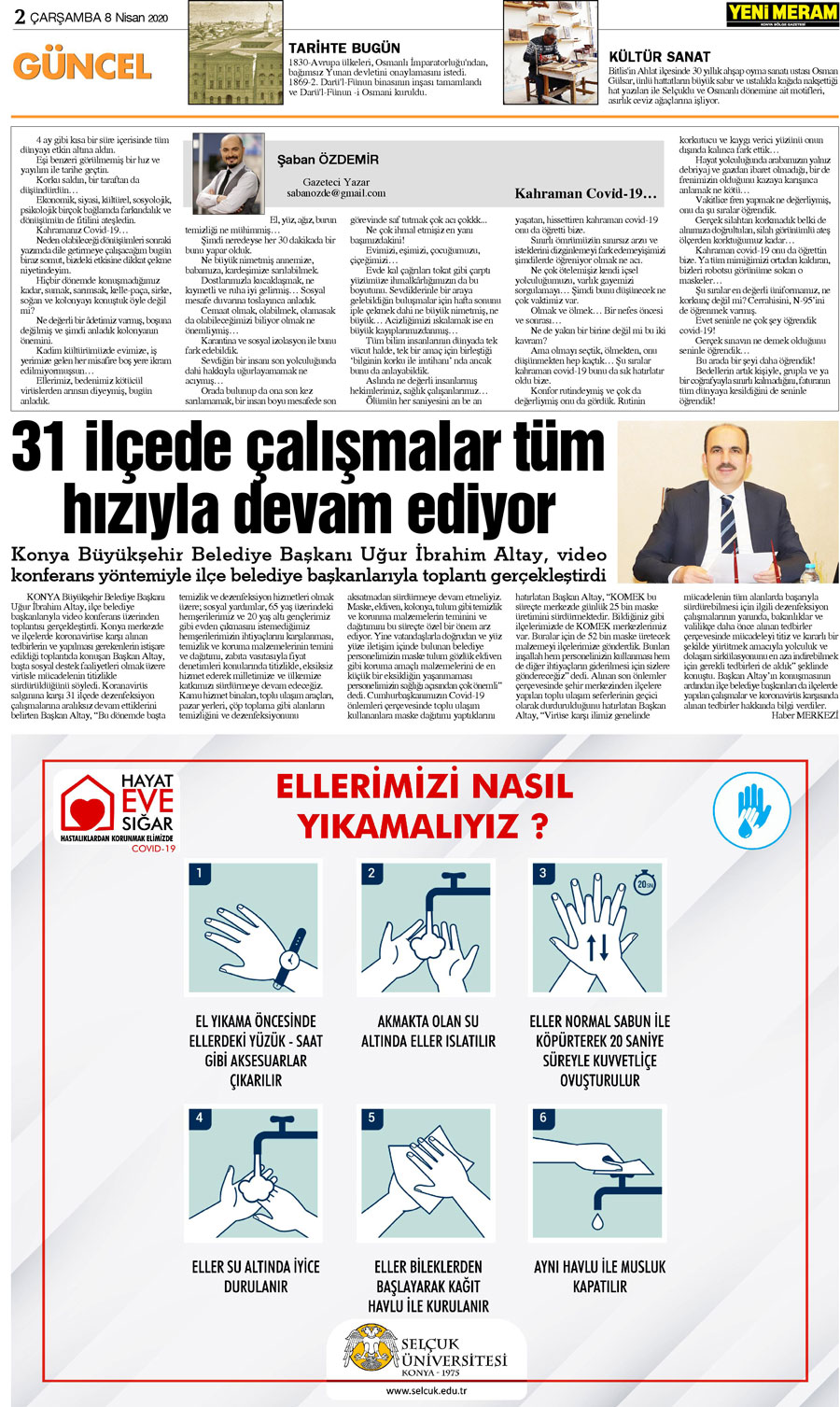 8 Nisan 2020 Yeni Meram Gazetesi