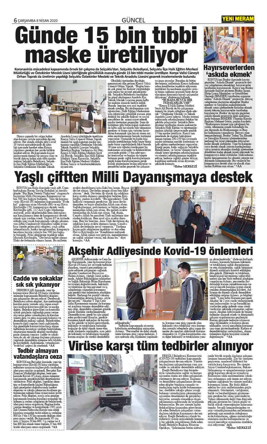 8 Nisan 2020 Yeni Meram Gazetesi