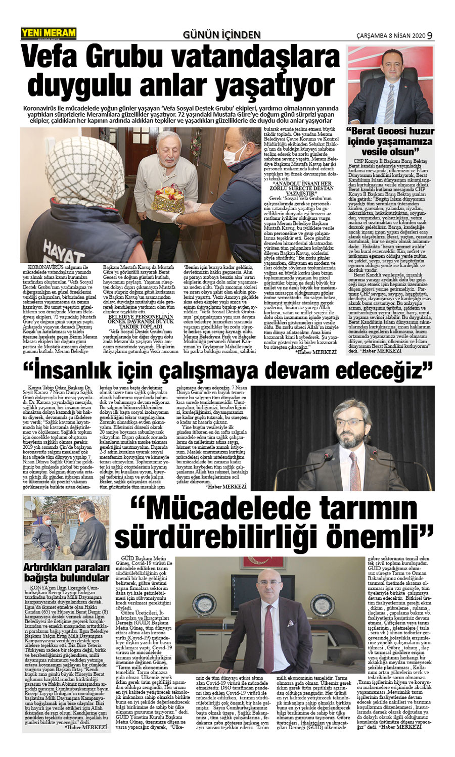 8 Nisan 2020 Yeni Meram Gazetesi