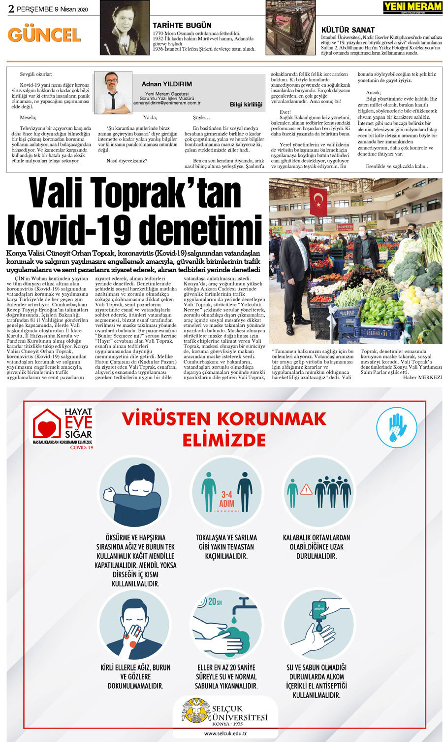 9 Nisan 2020 Yeni Meram Gazetesi