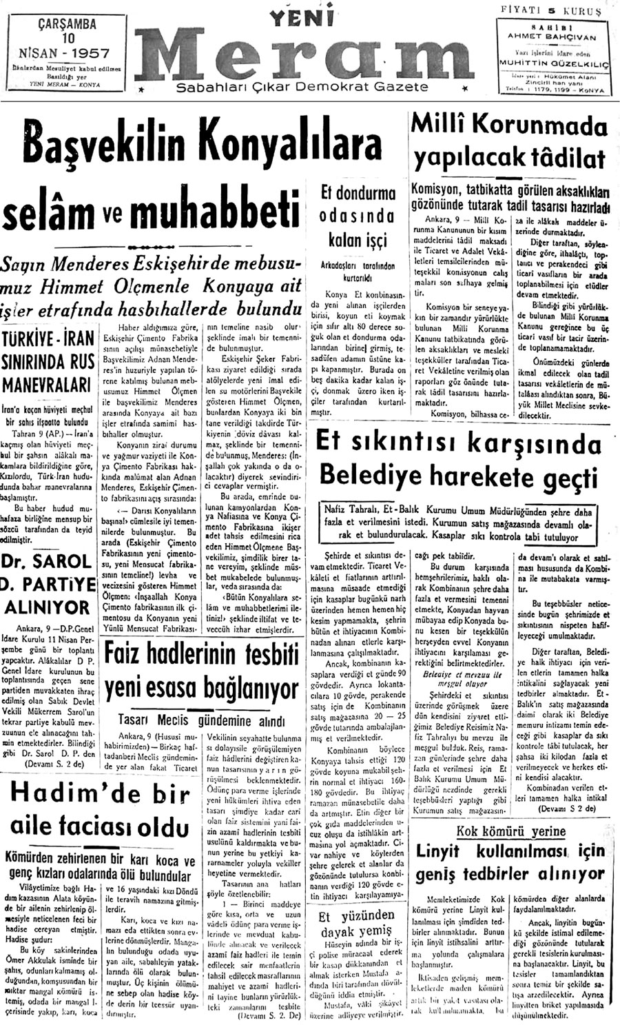 10 Nisan 2020 Yeni Meram Gazetesi