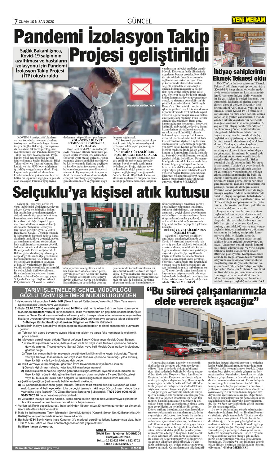 10 Nisan 2020 Yeni Meram Gazetesi