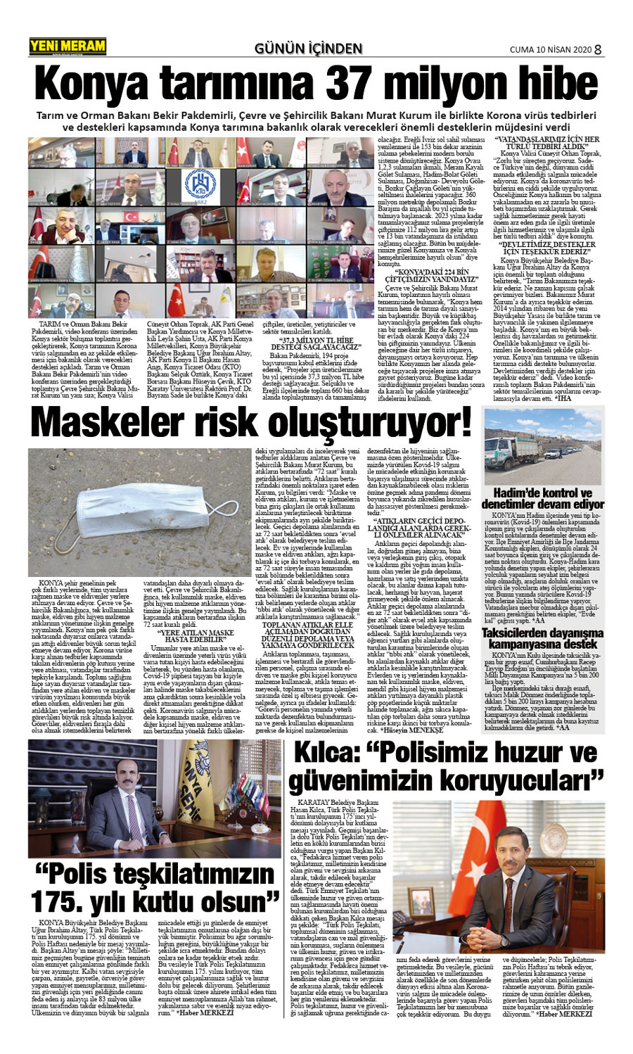 10 Nisan 2020 Yeni Meram Gazetesi