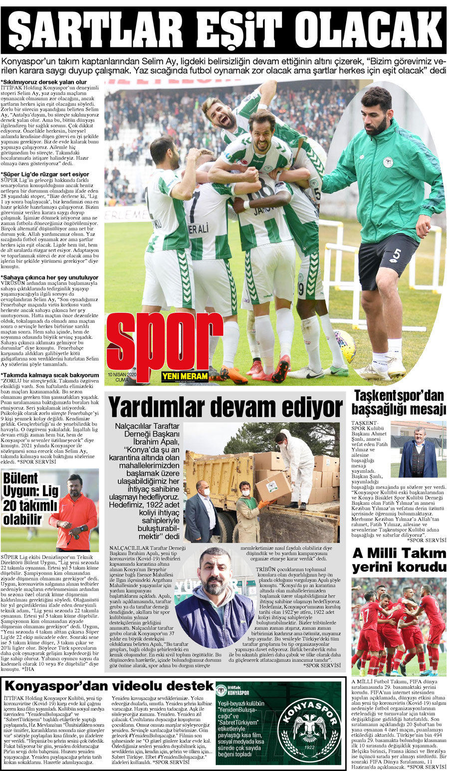 10 Nisan 2020 Yeni Meram Gazetesi