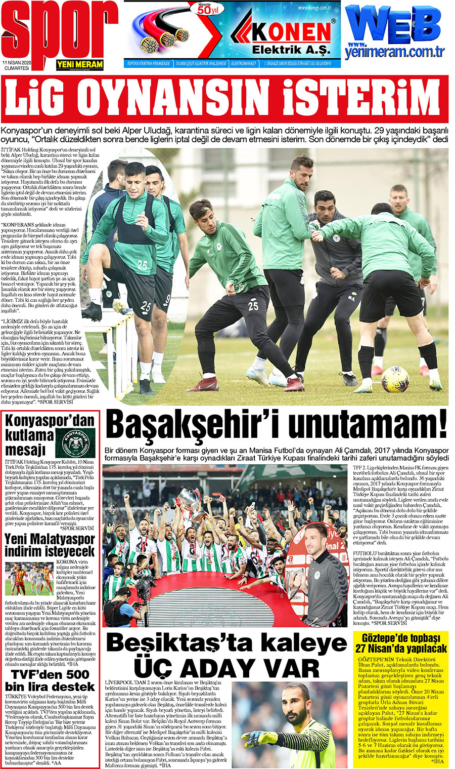 11 Nisan 2020 Yeni Meram Gazetesi