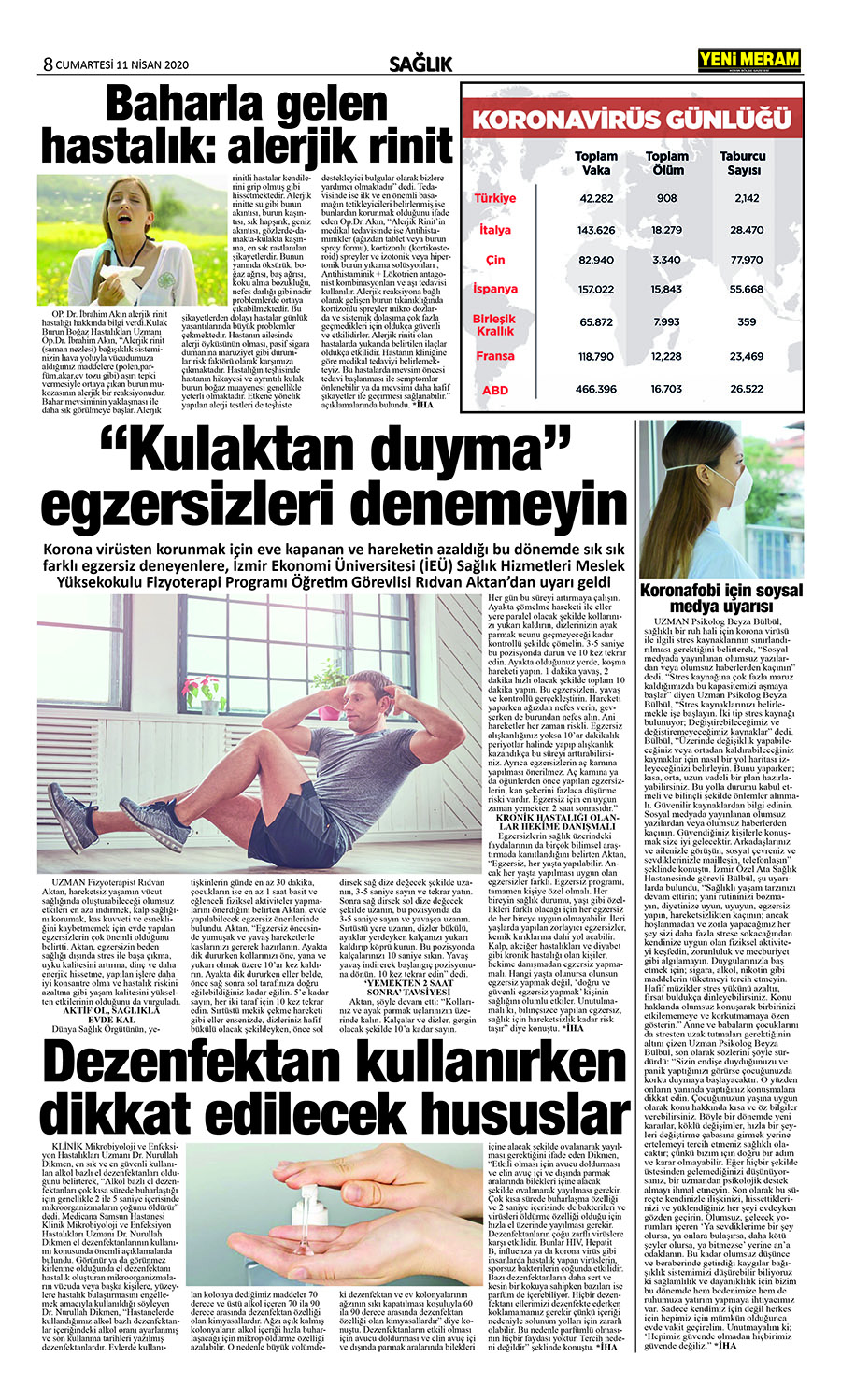 11 Nisan 2020 Yeni Meram Gazetesi