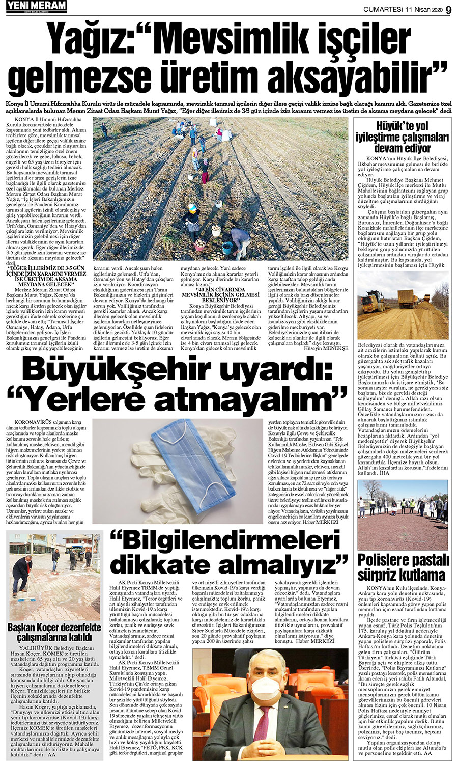 11 Nisan 2020 Yeni Meram Gazetesi