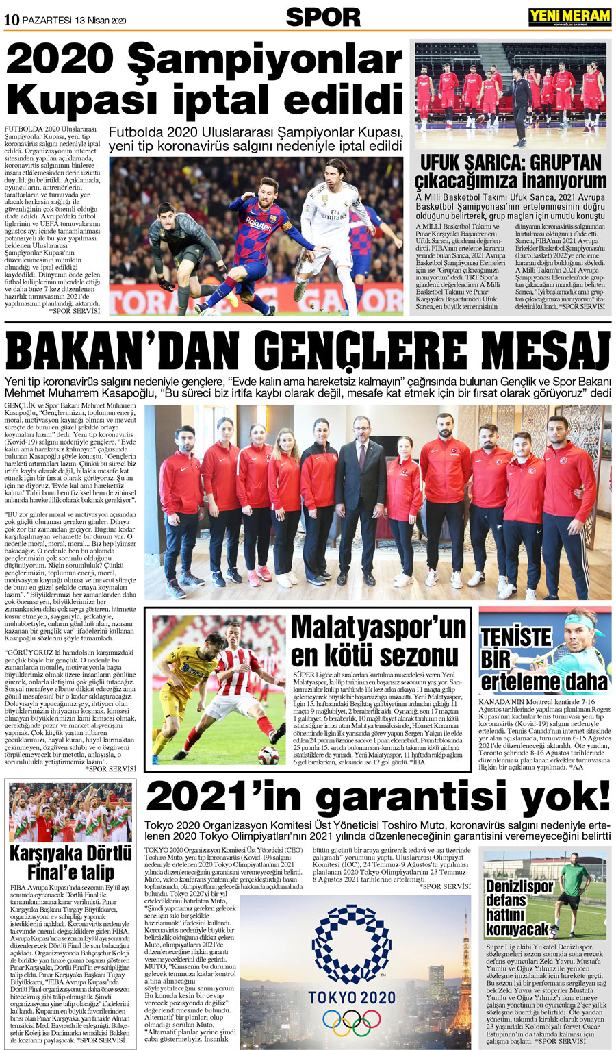 13 Nisan 2020 Yeni Meram Gazetesi