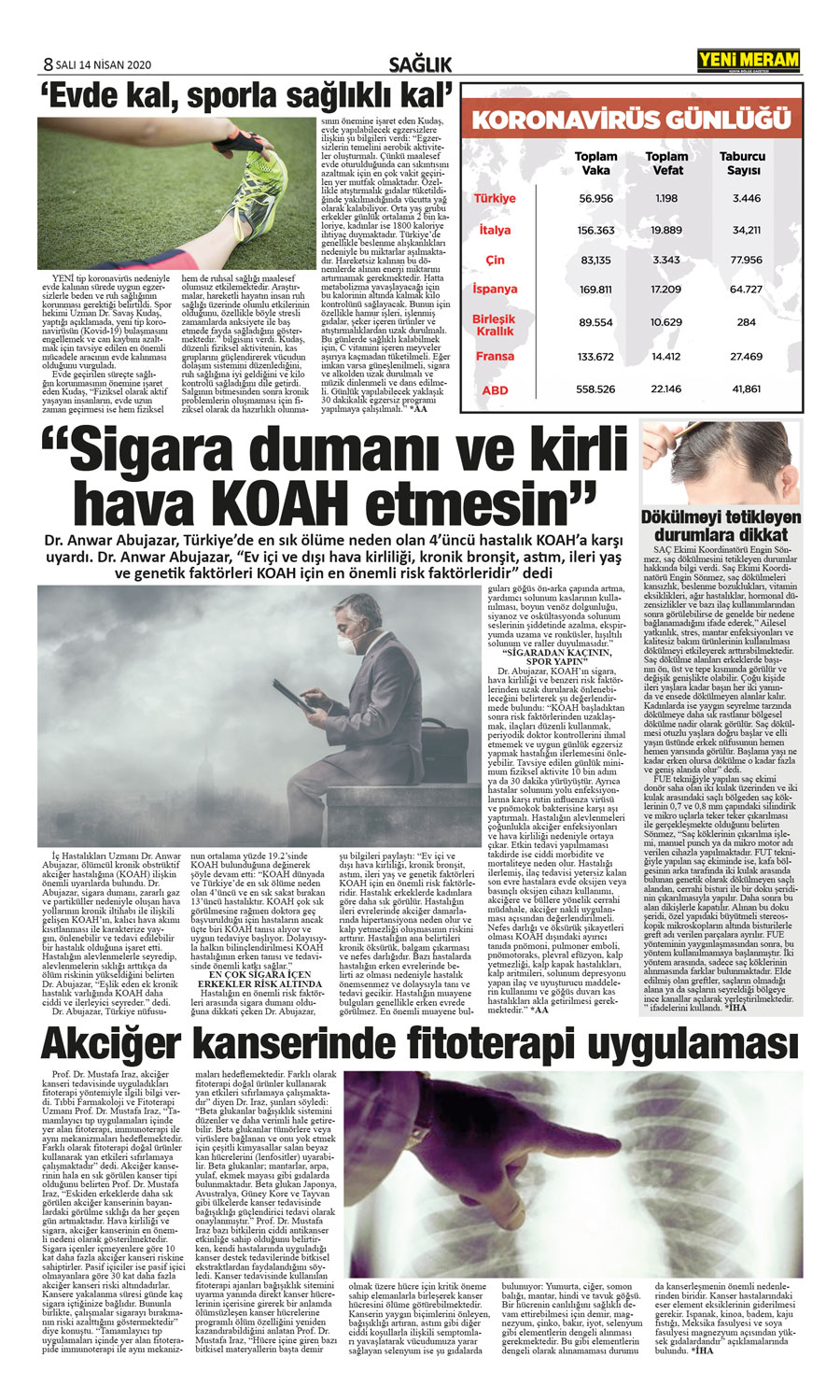 14 Nisan 2020 Yeni Meram Gazetesi