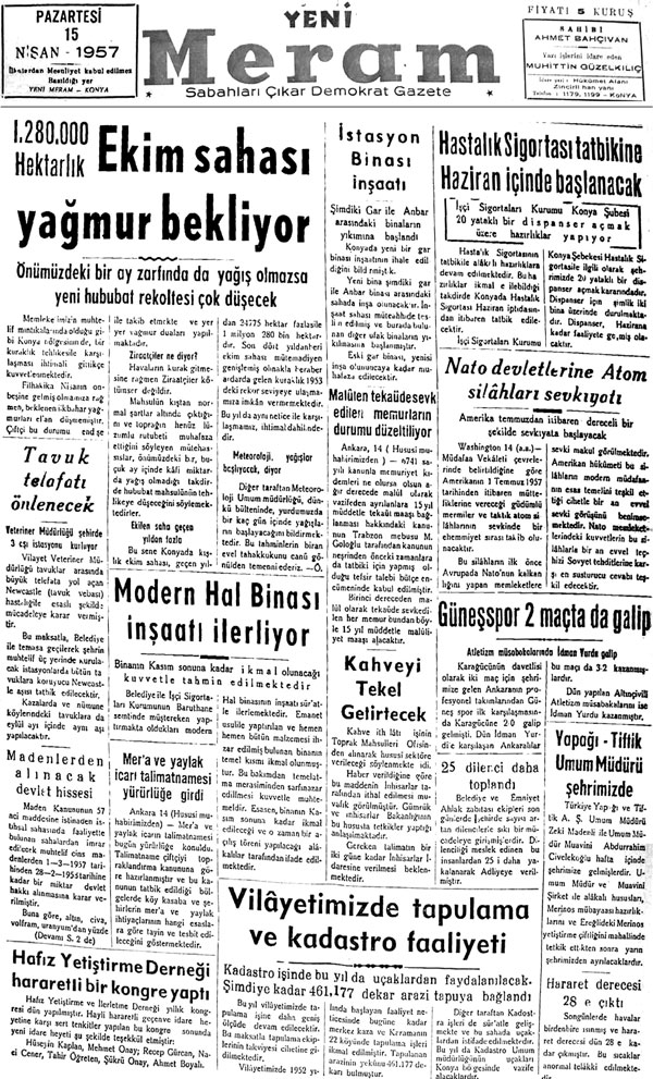 15 Nisan 2020 Yeni Meram Gazetesi