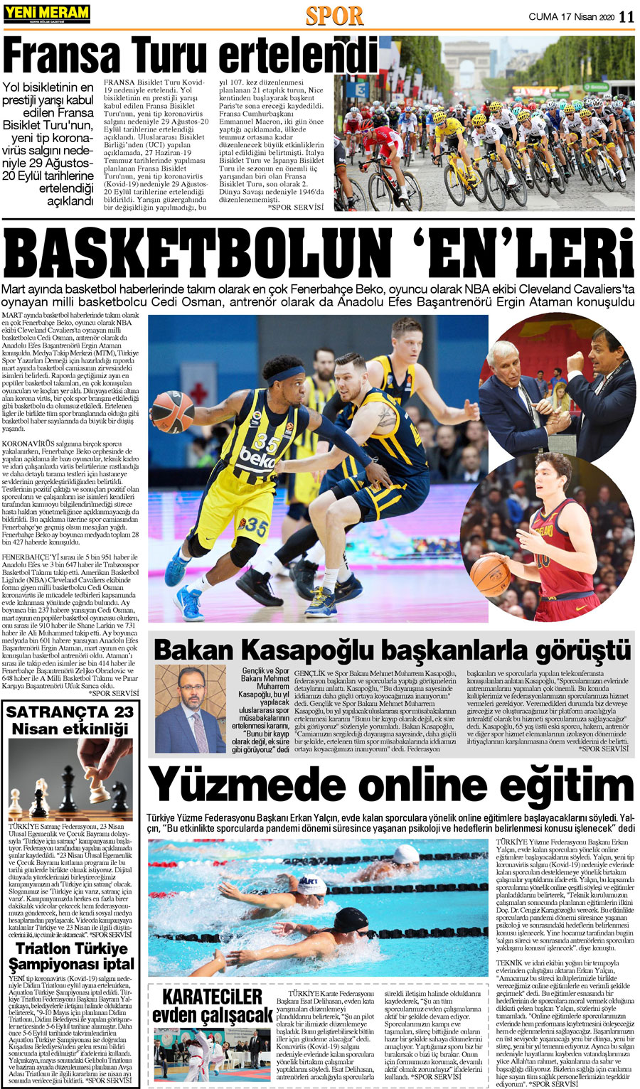 17 Nisan 2020 Yeni Meram Gazetesi