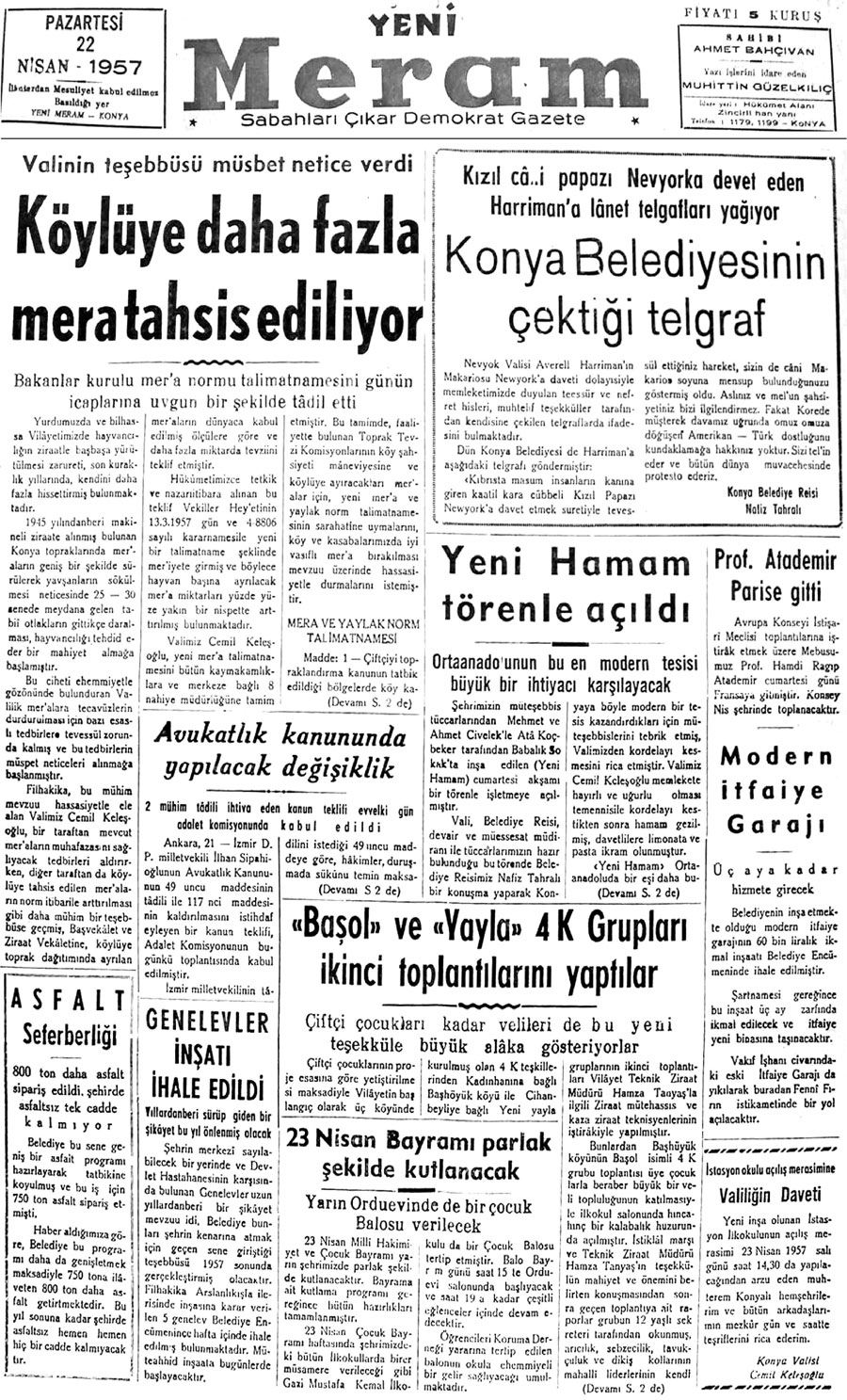 22 Nisan 2020 Yeni Meram Gazetesi