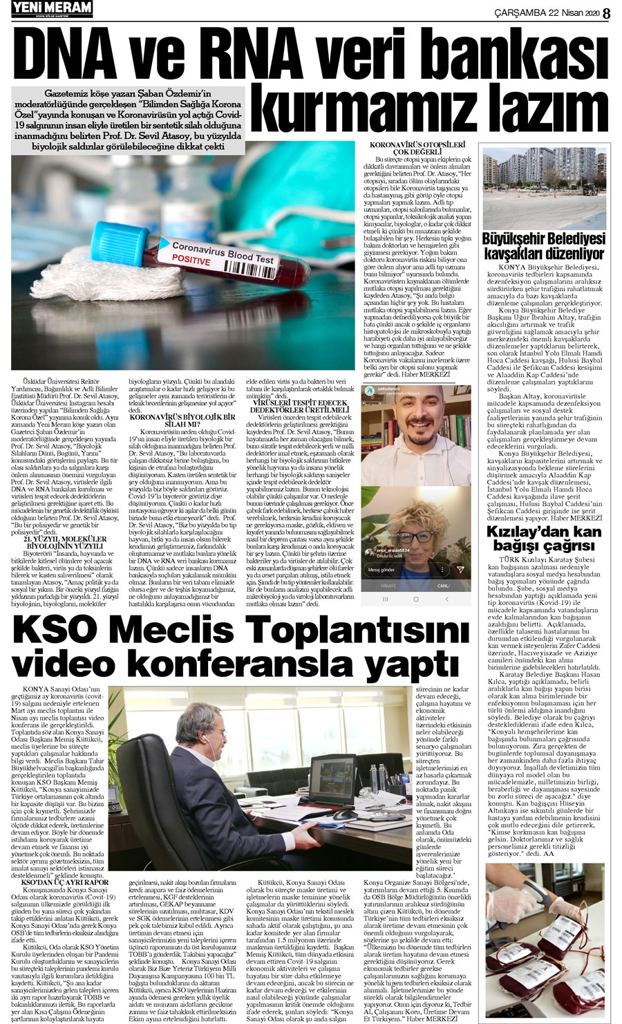 22 Nisan 2020 Yeni Meram Gazetesi