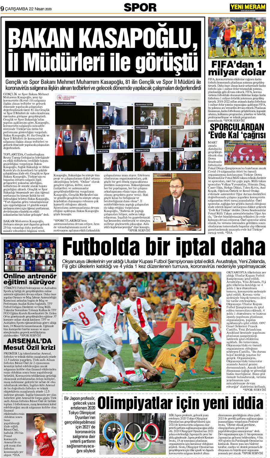 22 Nisan 2020 Yeni Meram Gazetesi