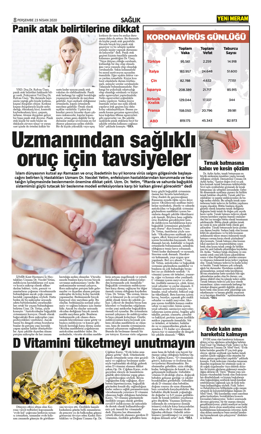 23 Nisan 2020 Yeni Meram Gazetesi