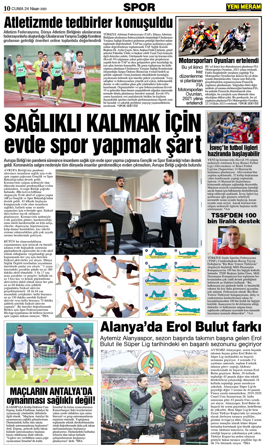 24 Nisan 2020 Yeni Meram Gazetesi