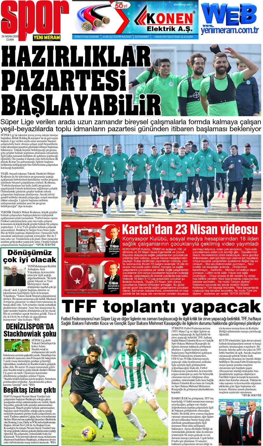 24 Nisan 2020 Yeni Meram Gazetesi