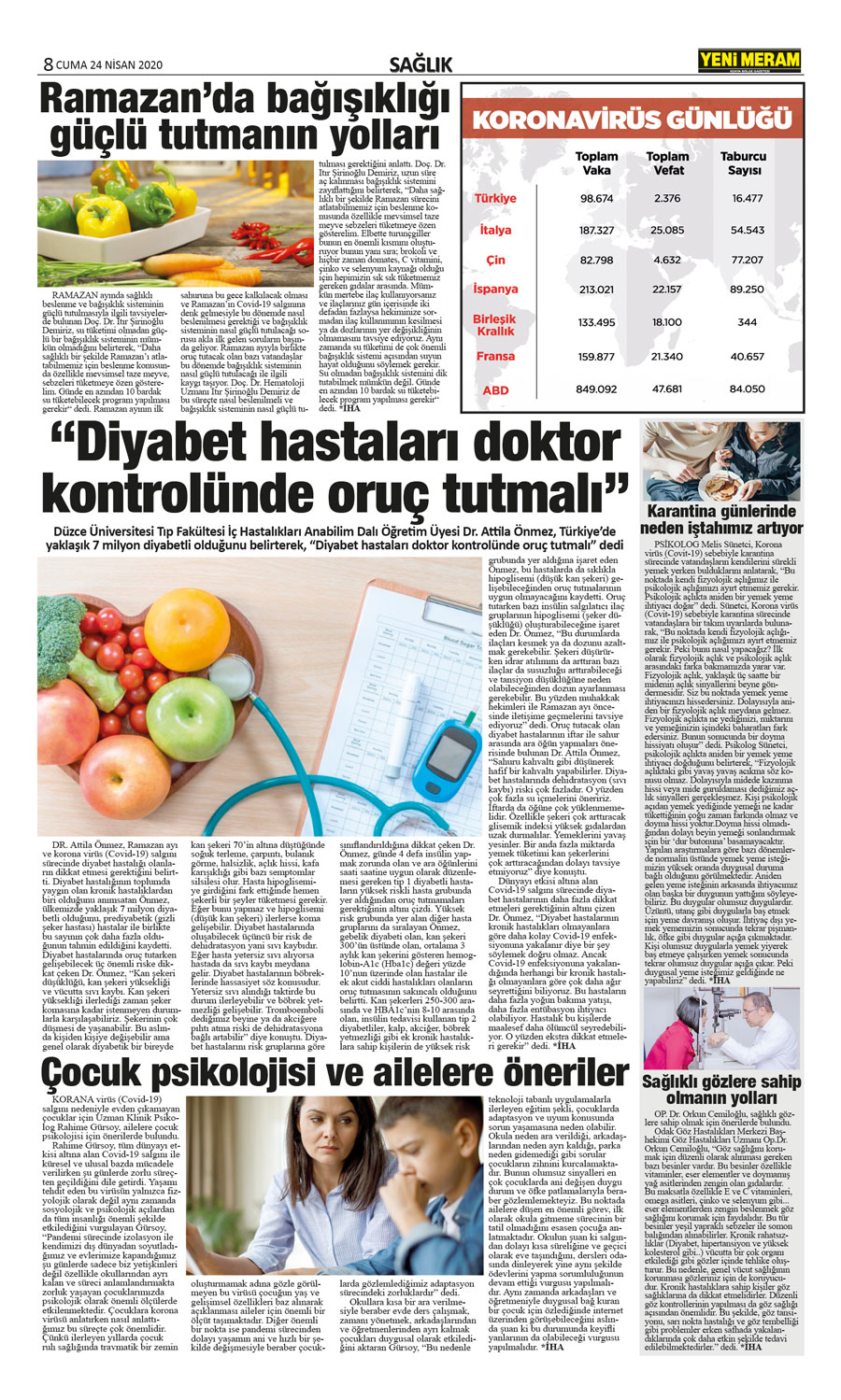 24 Nisan 2020 Yeni Meram Gazetesi