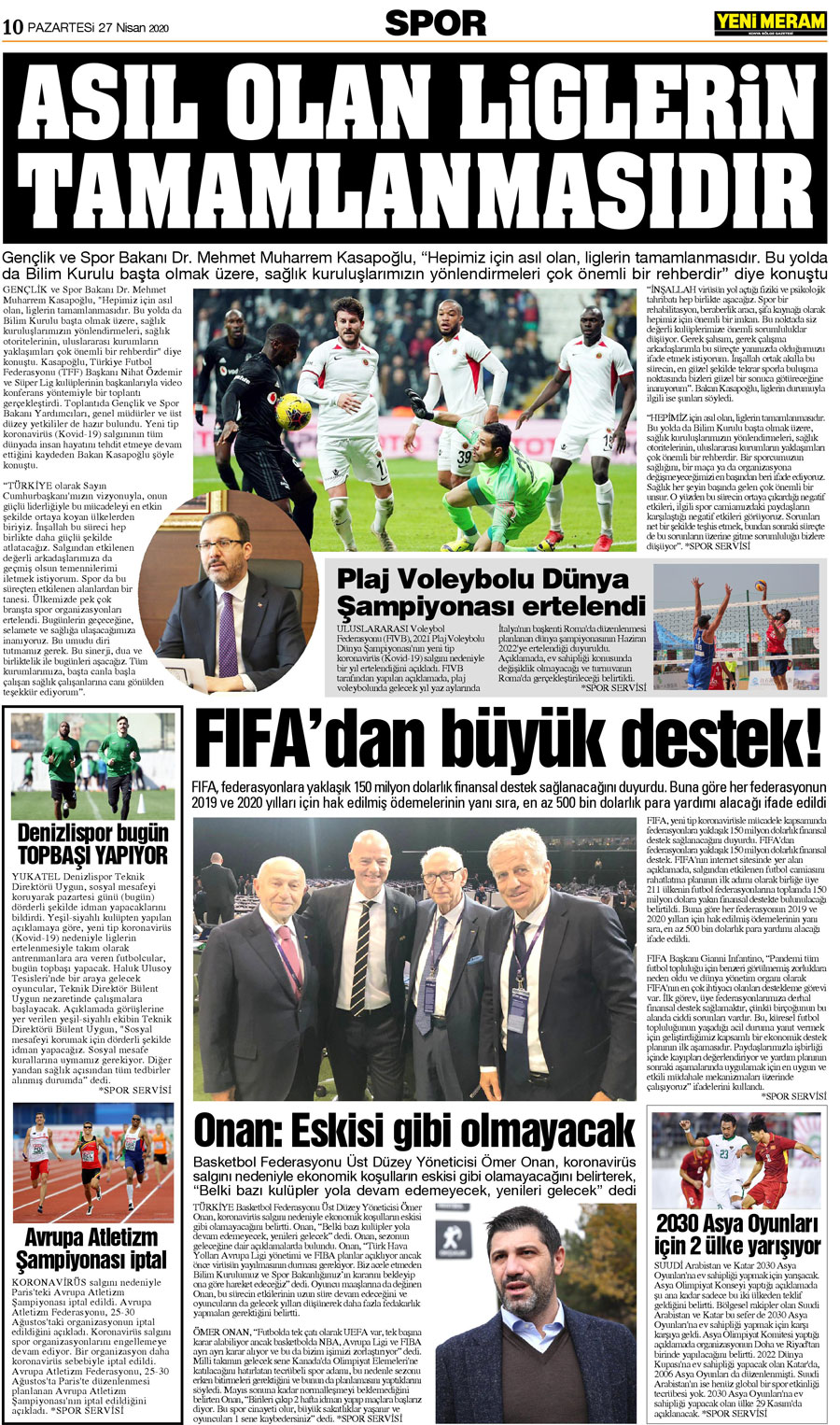 27 Nisan 2020 Yeni Meram Gazetesi