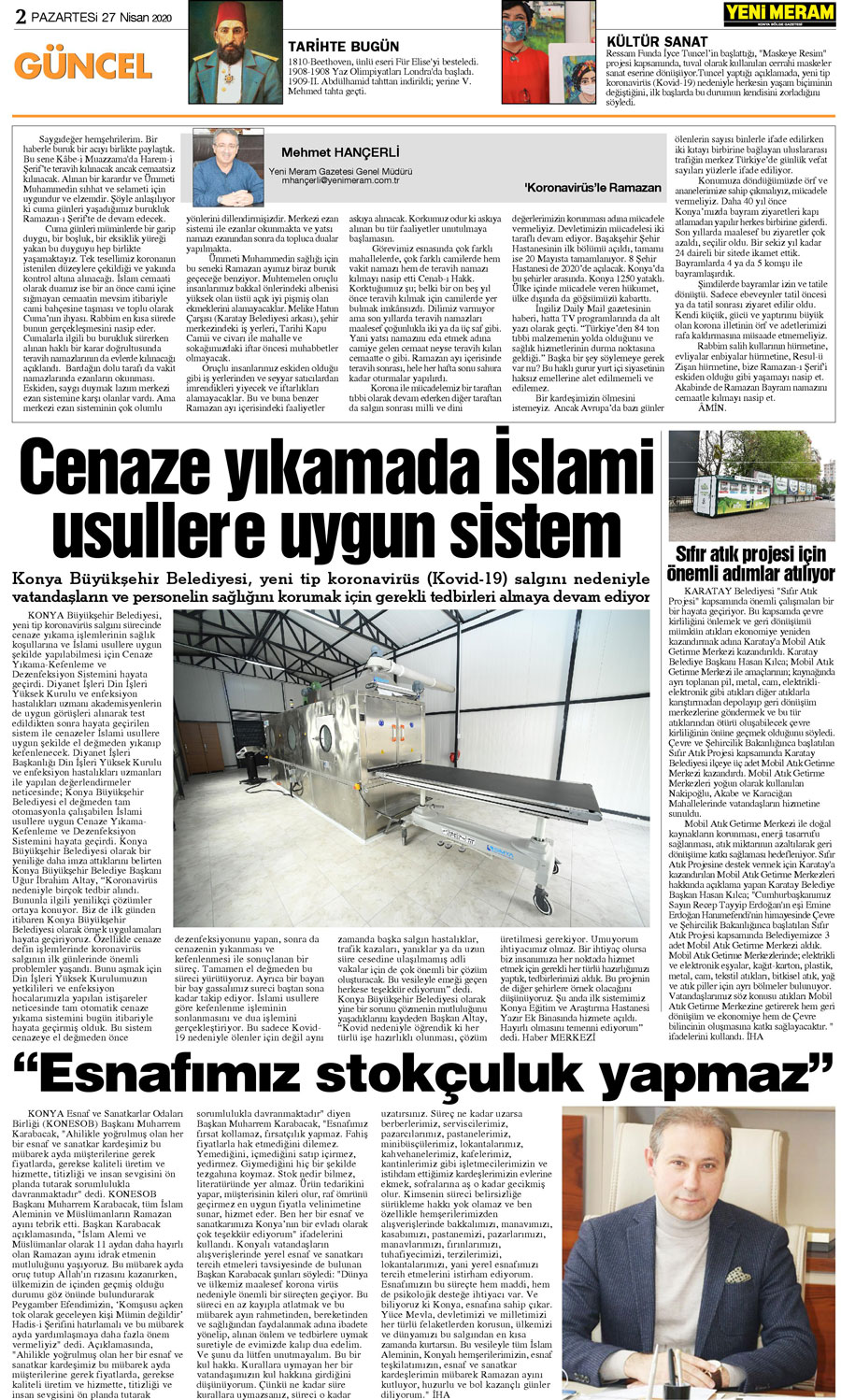 27 Nisan 2020 Yeni Meram Gazetesi