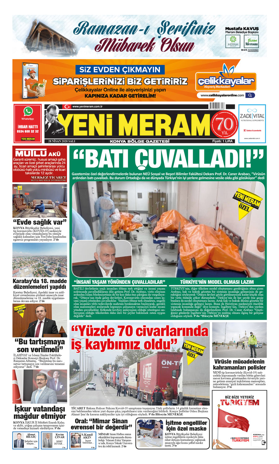 28 Nisan 2020 Yeni Meram Gazetesi