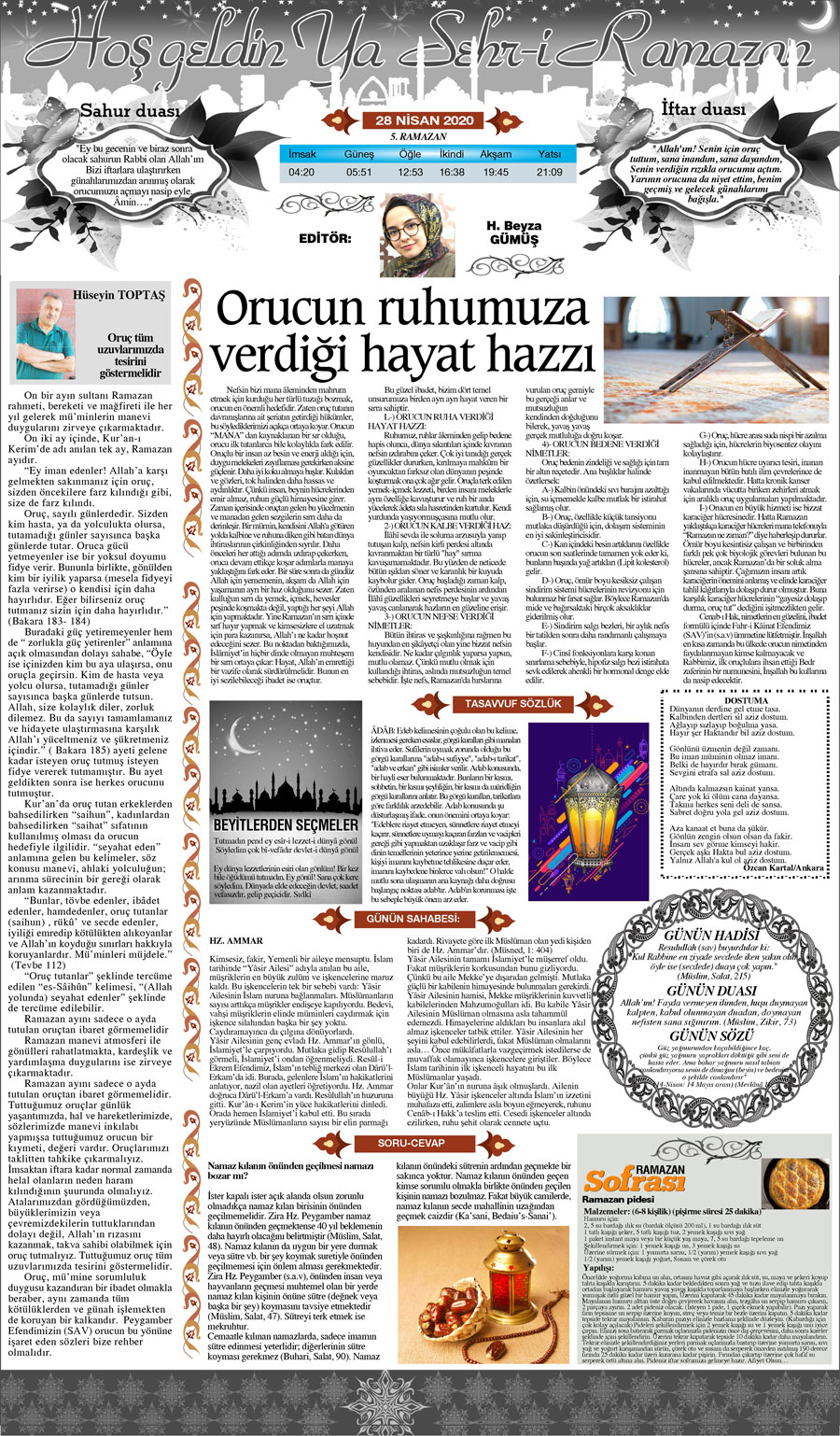 28 Nisan 2020 Yeni Meram Gazetesi