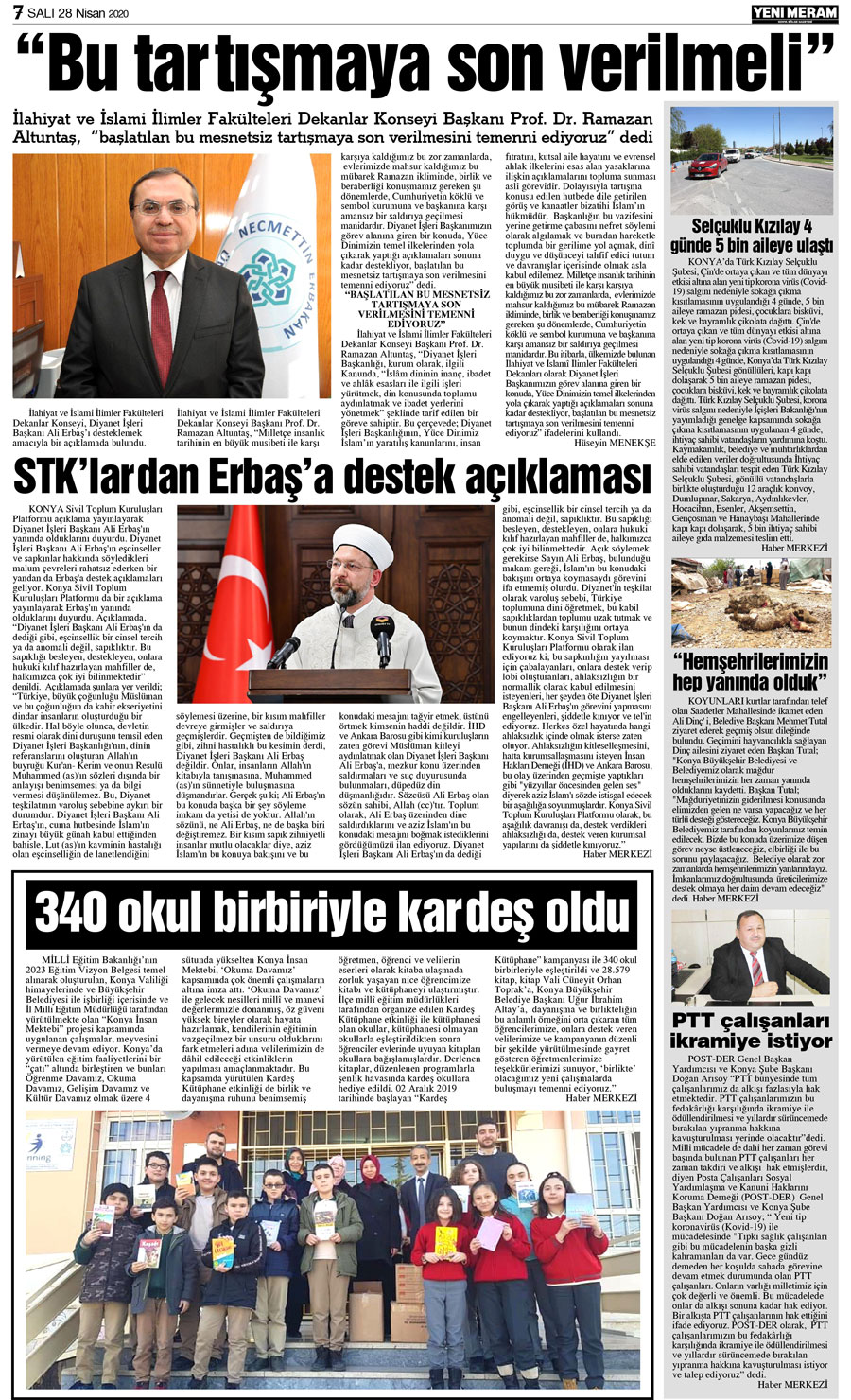 28 Nisan 2020 Yeni Meram Gazetesi