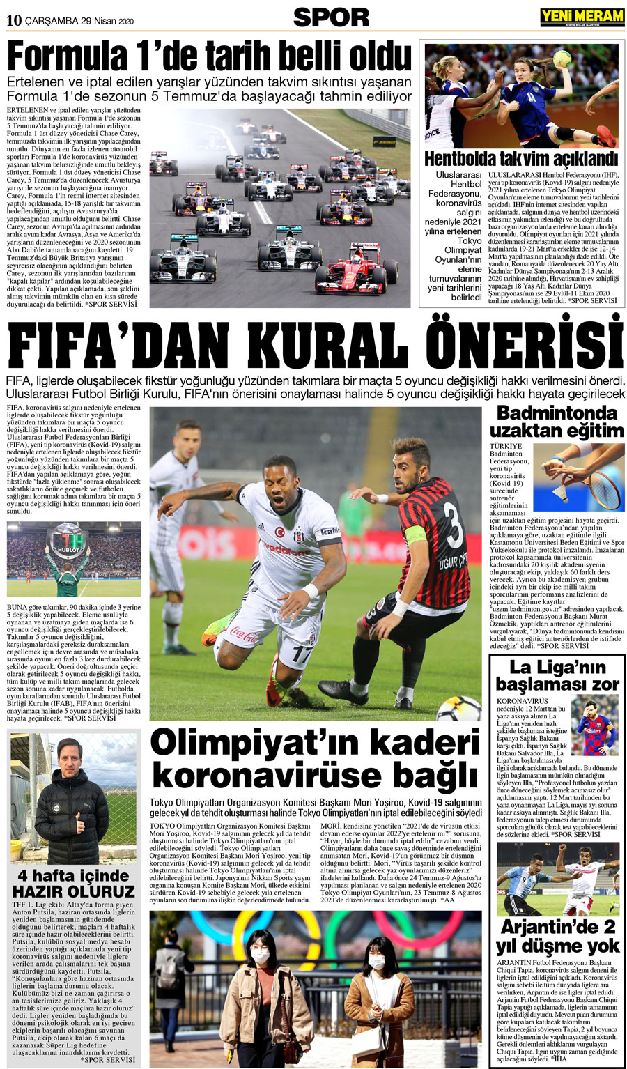 29 Nisan 2020 Yeni Meram Gazetesi