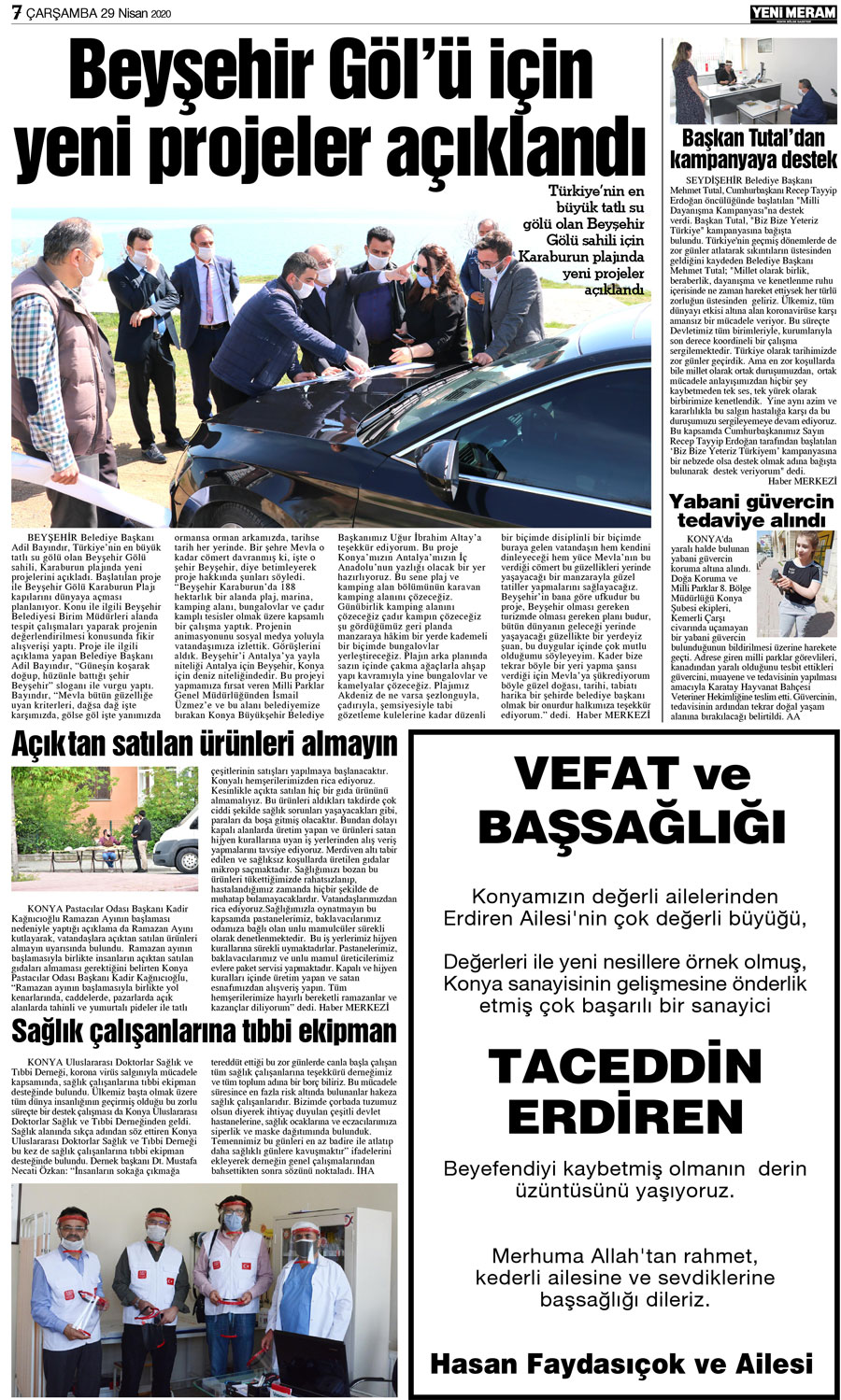 29 Nisan 2020 Yeni Meram Gazetesi