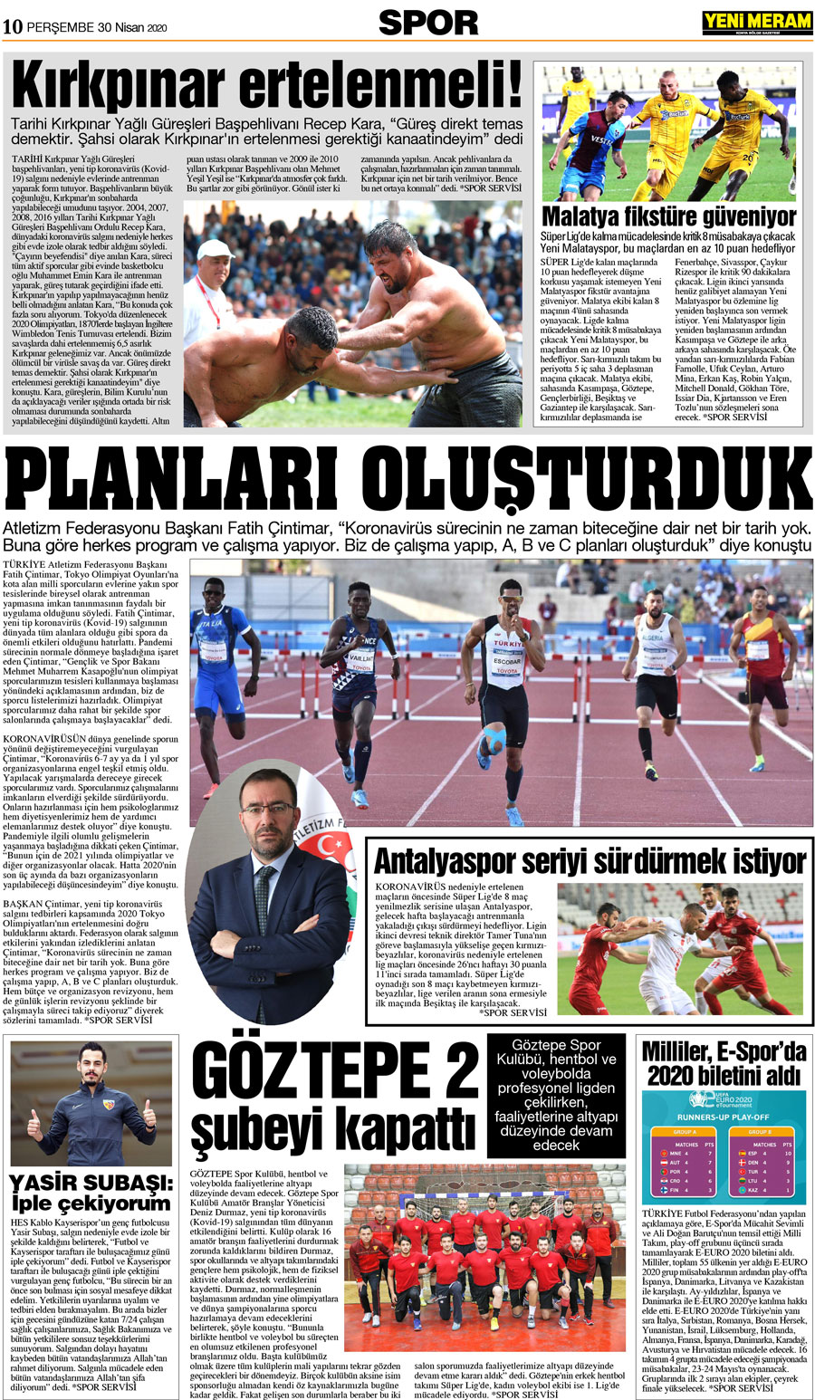 30 Nisan 2020 Yeni Meram Gazetesi