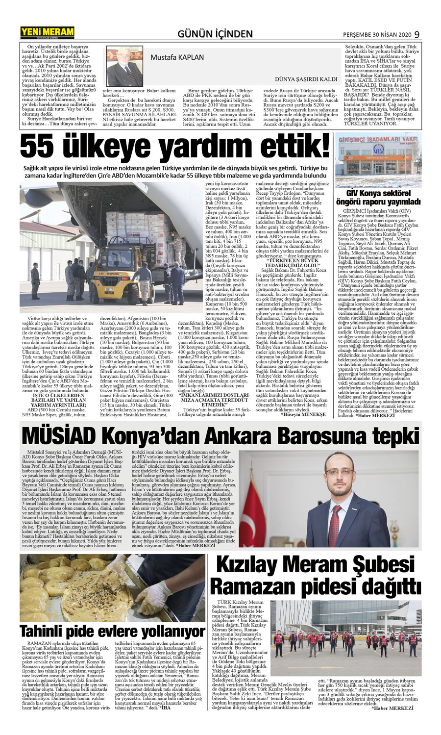 30 Nisan 2020 Yeni Meram Gazetesi