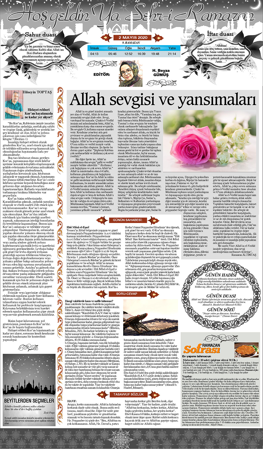 2 Mayıs 2020 Yeni Meram Gazetesi