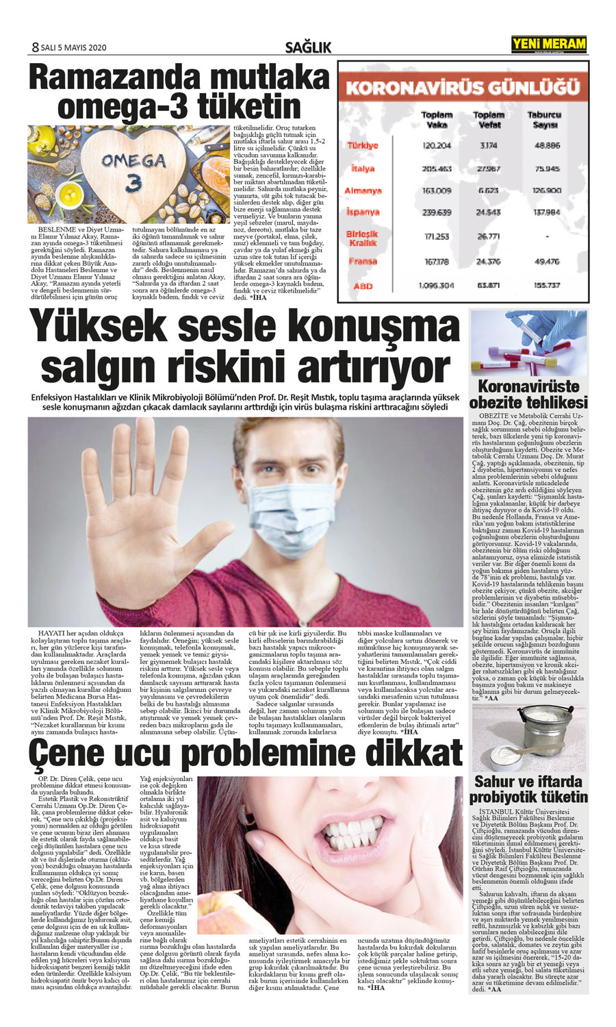 5 Mayıs 2020 Yeni Meram Gazetesi