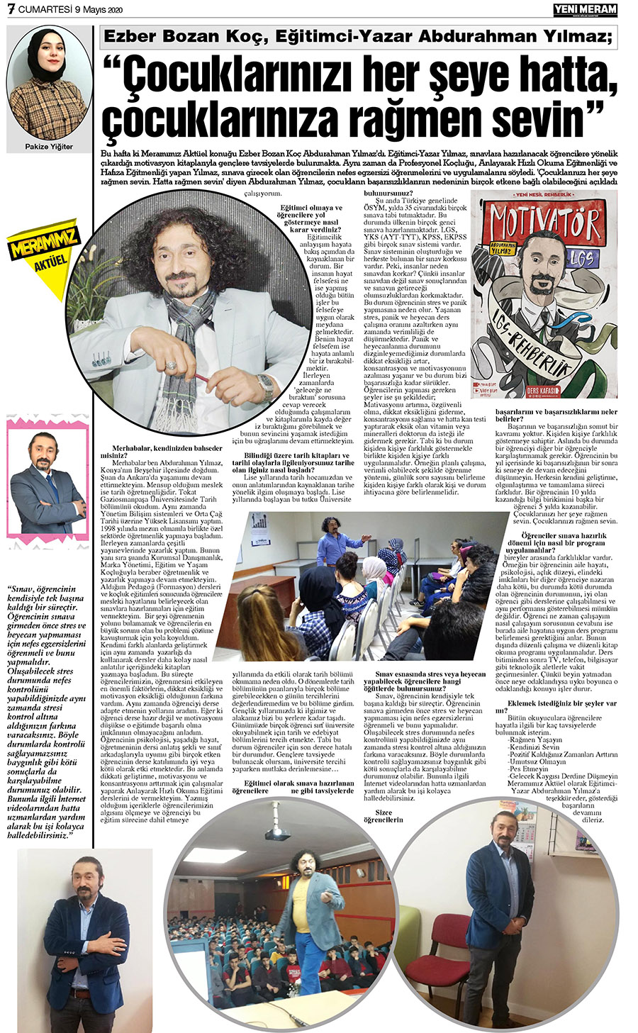 9 Mayıs 2020 Yeni Meram Gazetesi